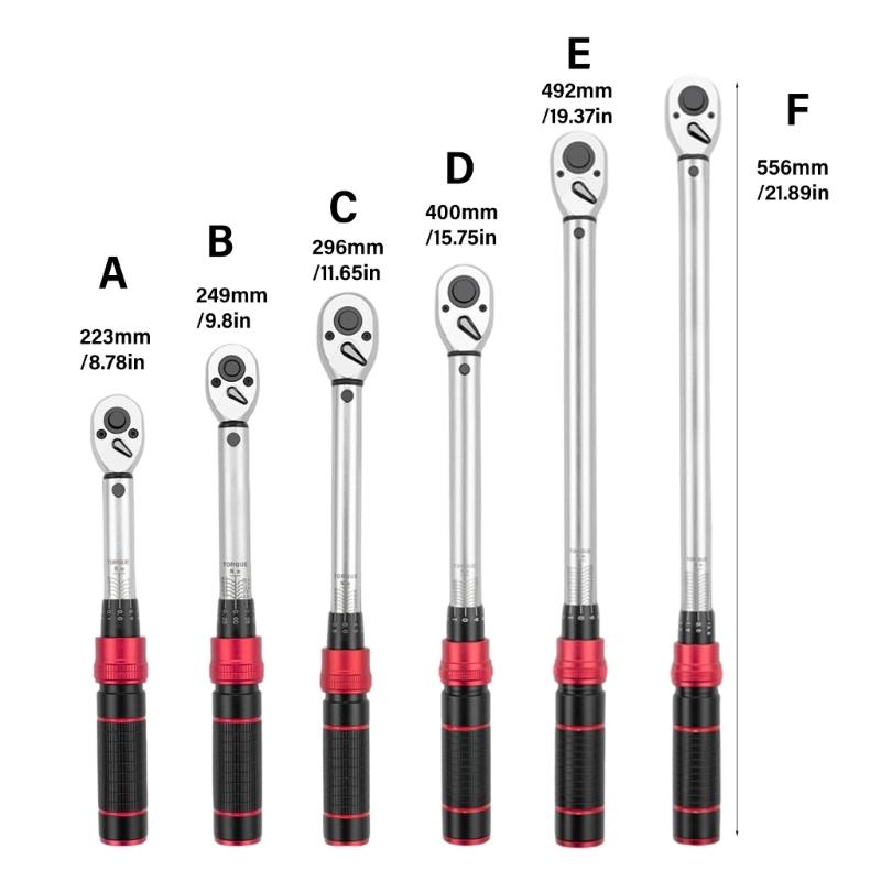 652F Ergonomic Torque Wrench Tool Steel Nonslip Grip Repair Hand Tool For Professional Technicians And Hobbyists