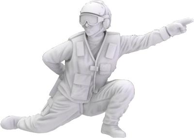 Freedom Model Kit US Navy Aircraft Carrier Deck Crew 2 Female Catapult Officer 3D Printer Kit FRE148007 1/48 Vol.