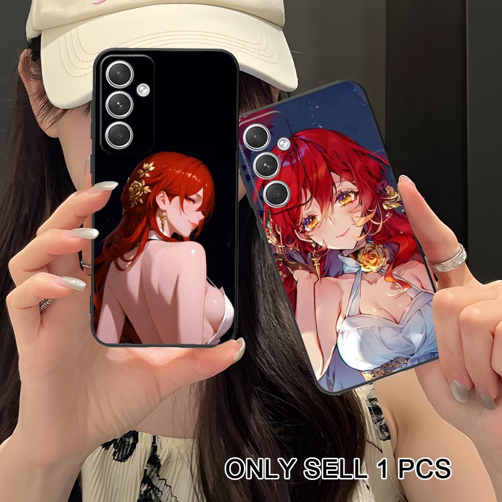 HSR Himeko Matte TPU Mobile Phone Case for Samsung Galaxy S26 S25 S24 S23 S22 S21 S20 Note20 Plus FE Ultra Colorful Cover