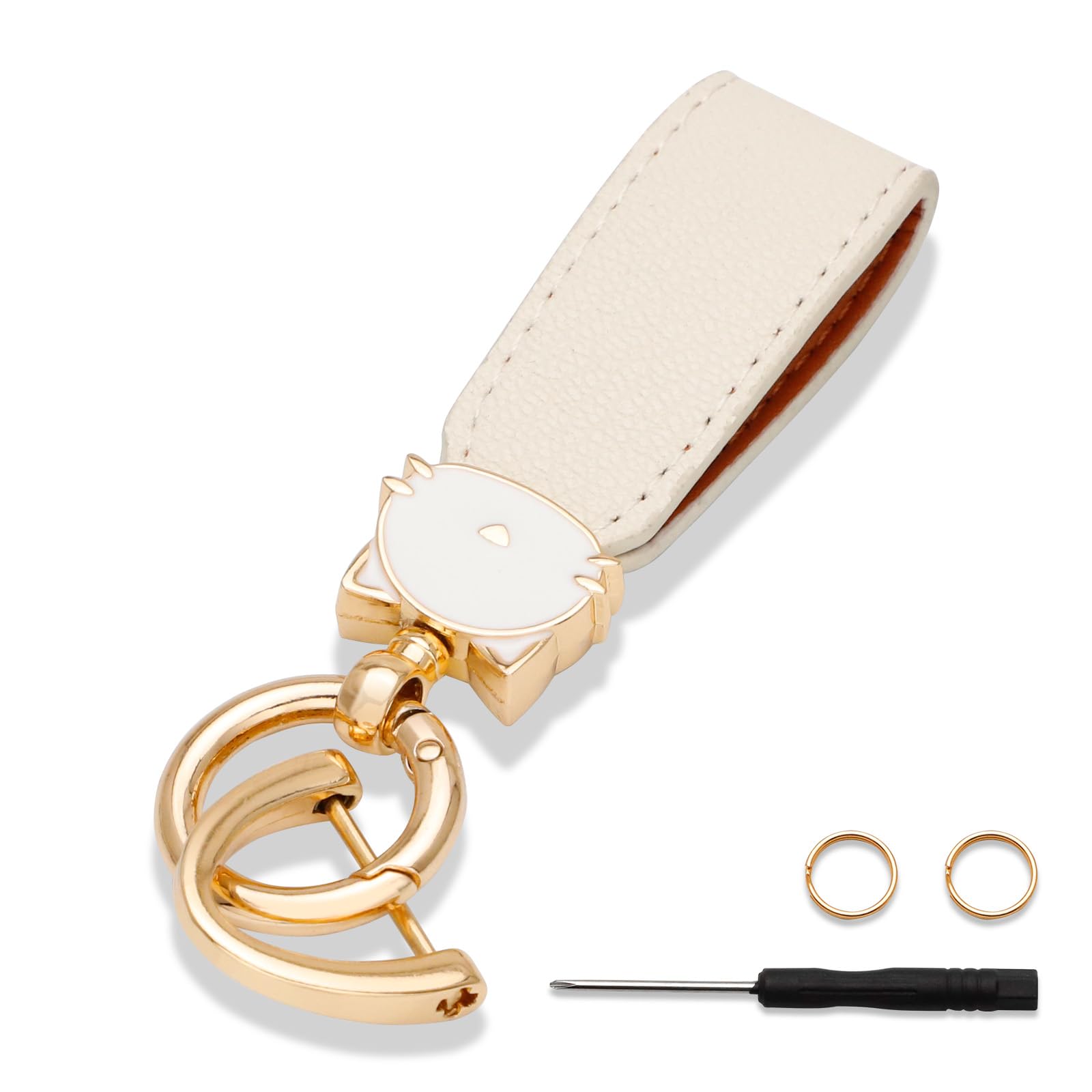 

[MAZERO] Простой брелок для ключей с изображением кошки, милый зажим для ключей Canabila, предотвращение потери, держатель для ключей из искусственной кожи, универсальный автомобильный смарт-ключ, брелок для ключей для велосипеда K