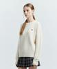 LENGAGEMENT Classic Cotton Round Neck Cable Knit [Ivory]
