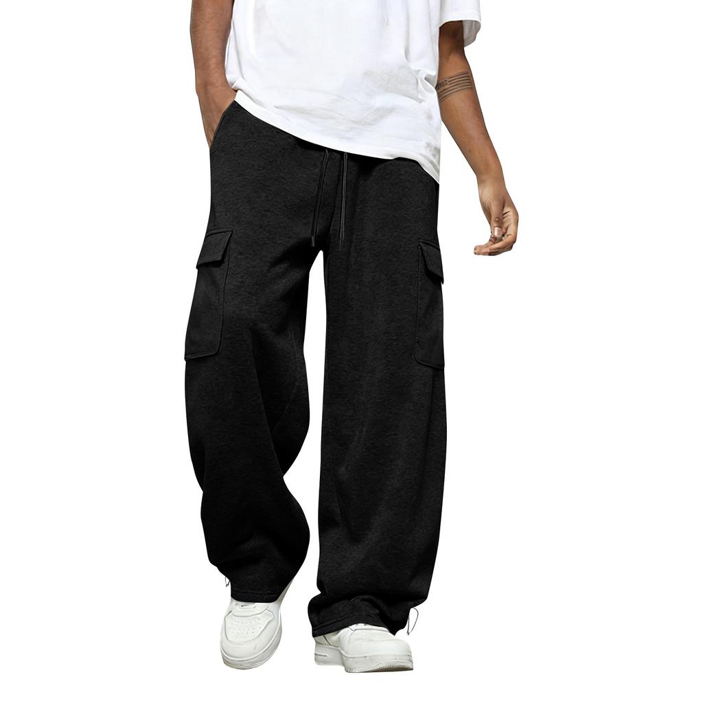 Men's Color Loose Wide Leg Sweatpants Men's Casual Fashion Sweatpants