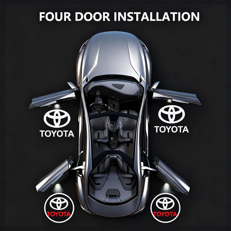 2Pcs LED Car Door Welcome Light For Toyota Corolla Yaris Aygo Prius Camry Avensis TRD 4Runner Rav4 GR CHR Crown AVALON Alphard
