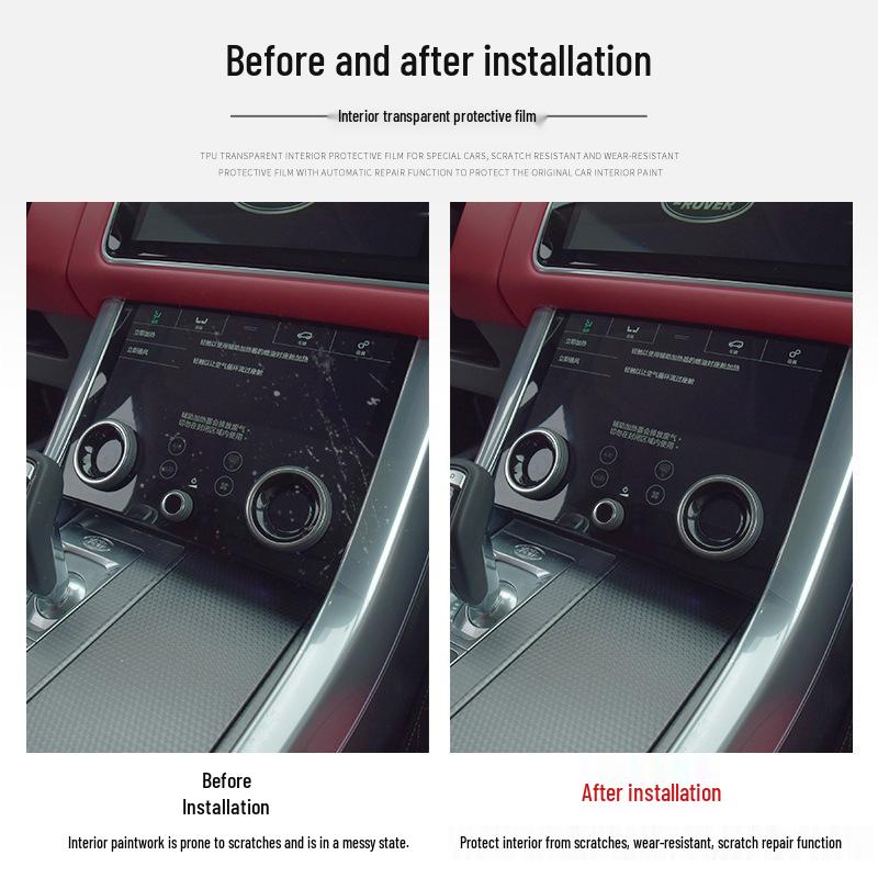 Clear TPU Film for 2025-2026 Geely Galaxy M9 Gear Shift Console Modification