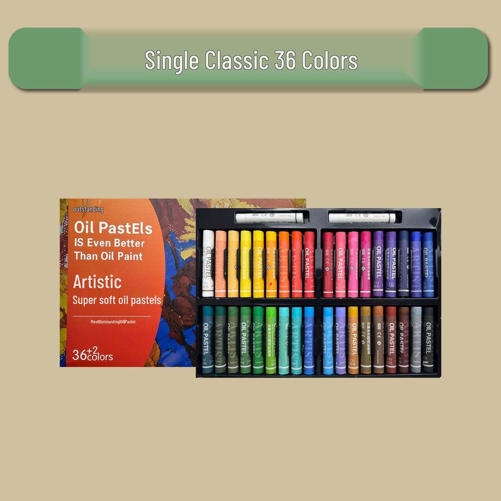 48-Color Super Soft Oil Pastels Set with Scraper - Child's Painting Kit