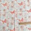 100% Cotton Digital Print Korean Cherry Bear Floral Fabric for Women's, Children's, Family Outfits & DIY Homewear