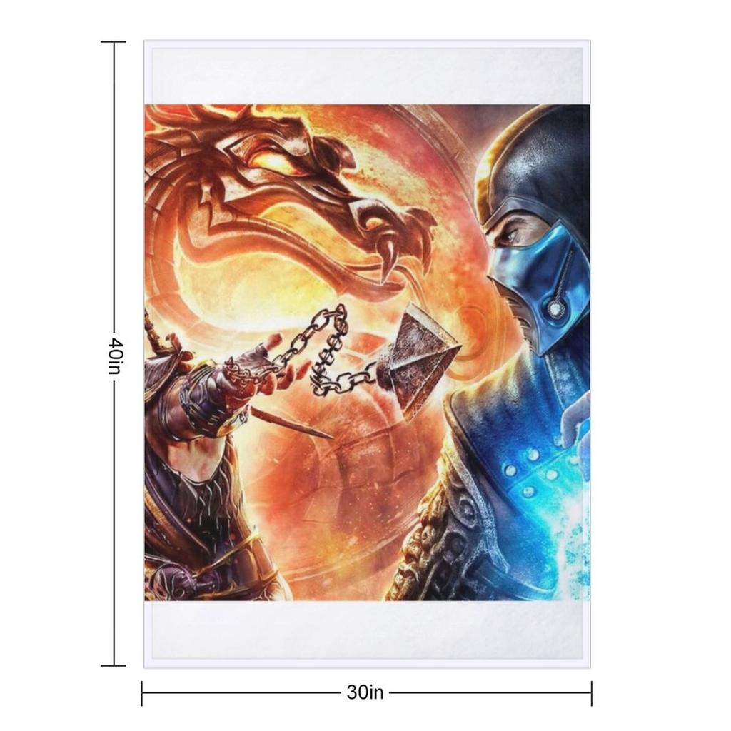 Mortal Kombat Throw Blanket Retros Hair Baby Stuffeds Blankets