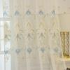 European Embroidery Curtain Curtain Floor To Ceiling Window Balcony Screen Bedroom Embroidery Window Screen