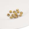Crystal Rhinestone Metal Space Beads Loose Spacer Beads for Earring Bracelet NecklaceKeychain DIY Jewelry Findings Making Accessories