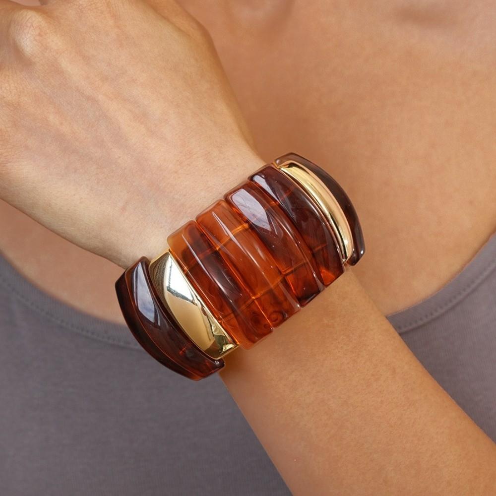 Pulsera Acrílica Geométrica Ancha Ancha Pulseras Gruesas Temperamento Pulsera Exagerada Niñas