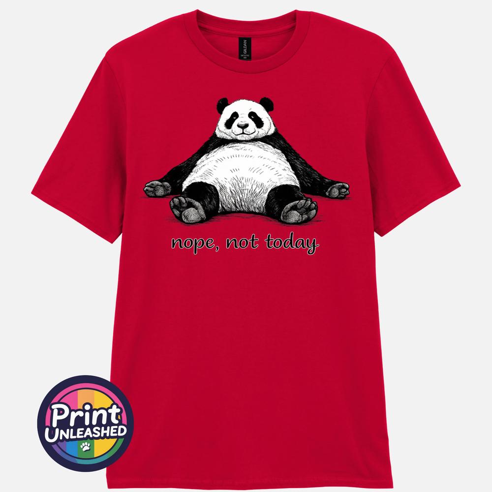 Relaxed Panda Graphic TShirt Nope Not Today Funny Lazy Day Tee Unisex S2XL S