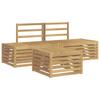Outdoor Sofa Set 4 Piece White Solid Acacia Wood