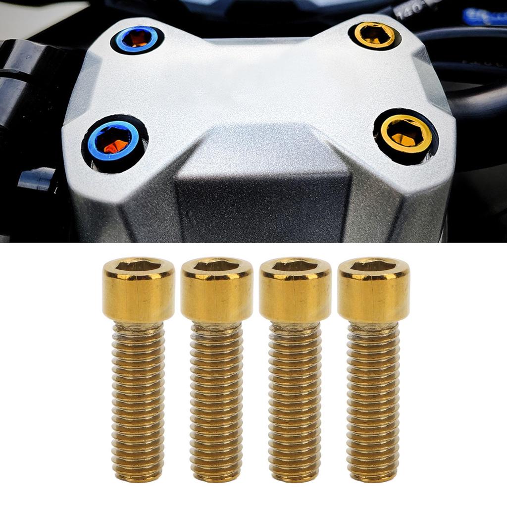 Bike Stem Bolts Road Bike Stems 4 Pack M8 X 32mm Handlebar Fastening Screws