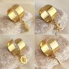 Anello Pendente Personalità in Acciaio Inossidabile per Donne Uomini Stile Misto Lusso Leggero Fascino Anello Aperto Gioielli da Festa Regolabile