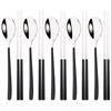 304 Stainless Steel Cutlery Set Sushi Sticks Dinner Spoons Set 10Pcs Dinnerware Korean Chopsticks Dessert Spoon Flatware Set
