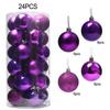24 Pack Pink Christmas Ball Ornaments Tree Decorations for Party and Wedding