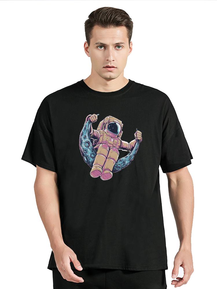 Funny Aesthetic T-shirt Women New Summer Fashion Cartoon Astronaut Tshirt Universe Space Punk Men Cotton T Shirt Clothing Tops