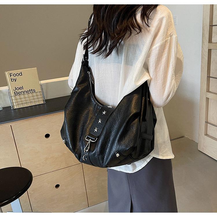 Teksturowana torba casualowa moda retro torba na ramię listonoszka