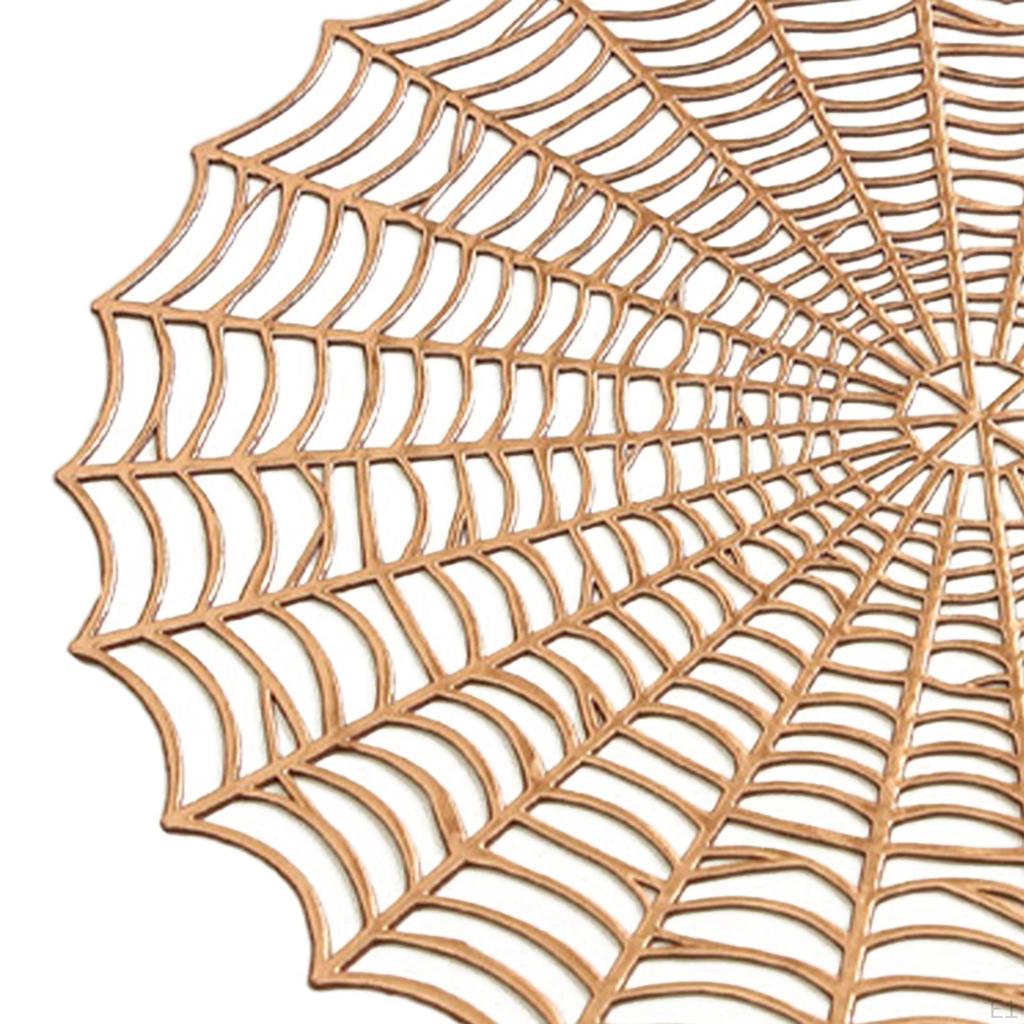 4 Pcs Spider Web Placemats Functional Mat for Halloween