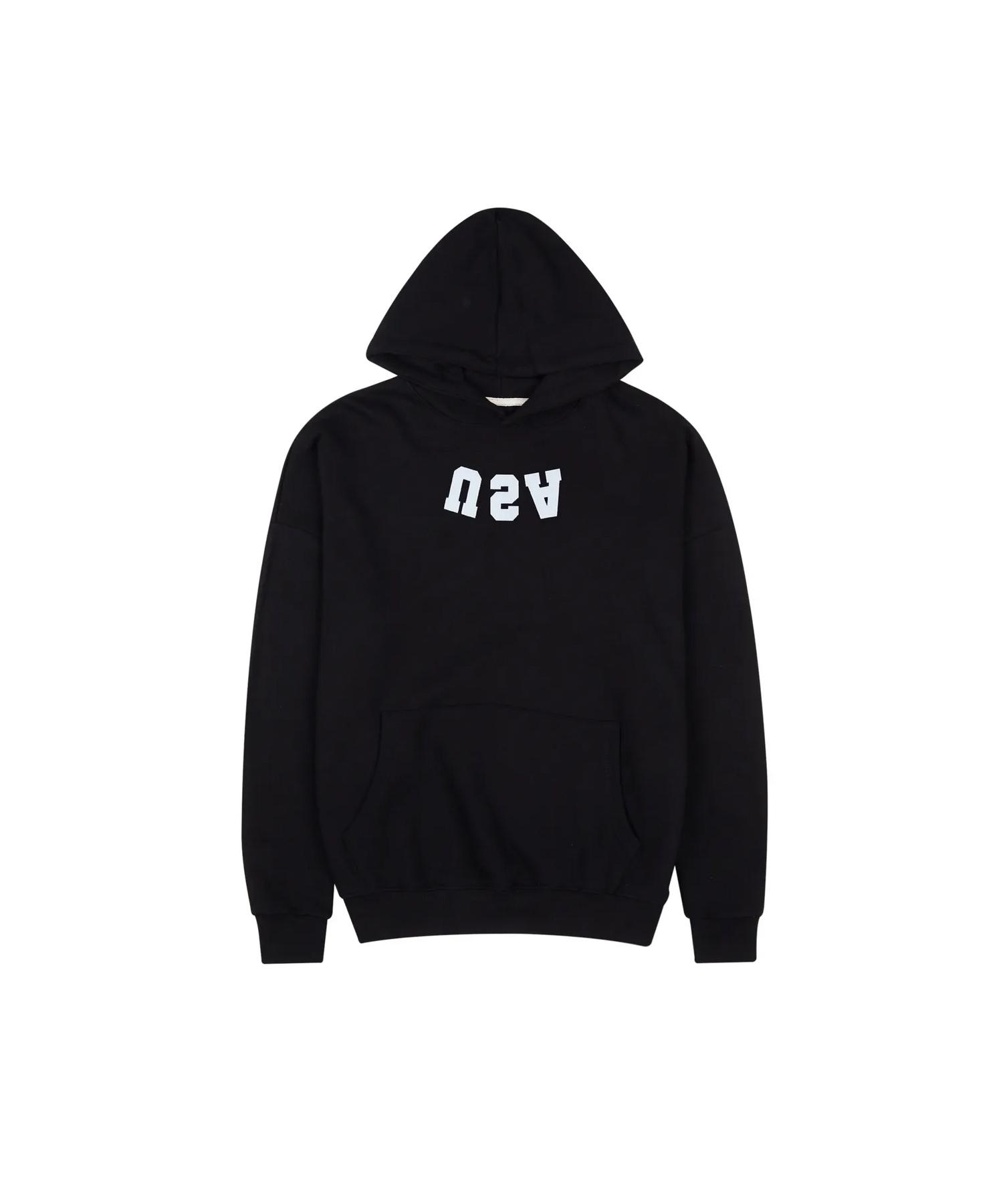 Cream Soda Lab Reverse Usa Small Logo Hoodie Black L