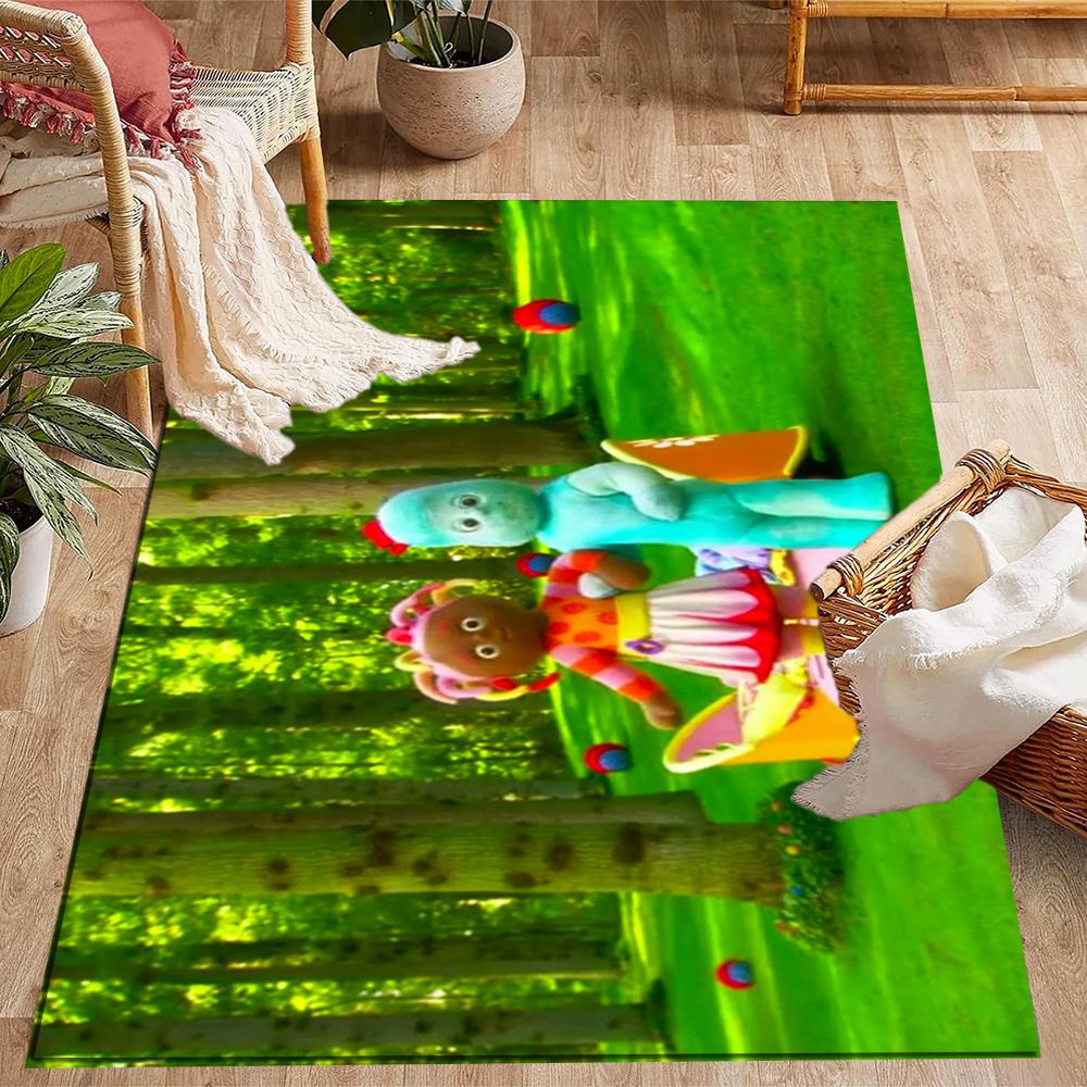 Colorful Friends In The Forest Themed Anti-Slip Rugs - Polyester Home Decor, Suitable for Bedrooms, Living Rooms, Doorways, Studios, and Decorations