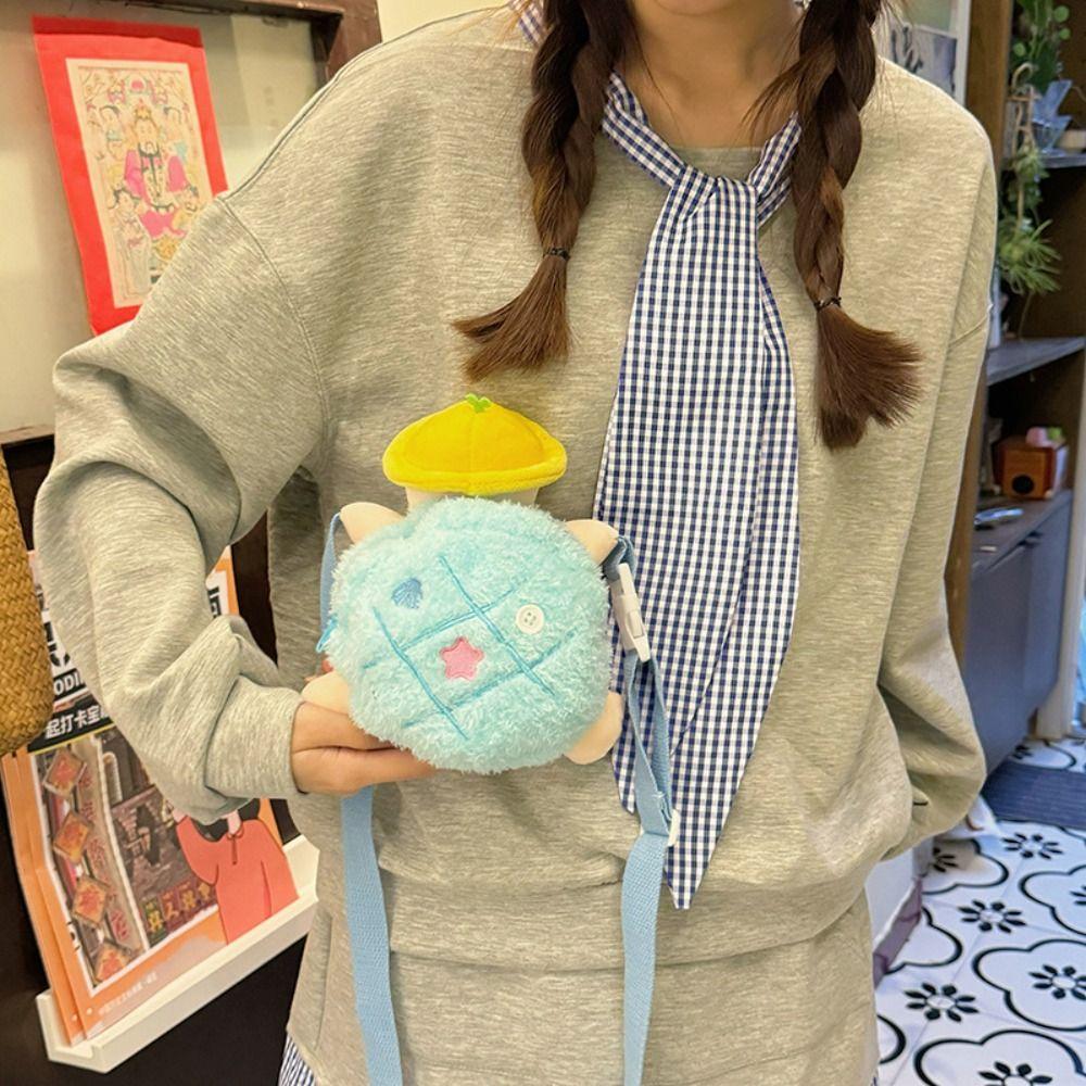 

Plush Turtle Crossbody Bag Doll Cartoon Animal Shoulder Bag Creative Children Backpack Girls зелёный