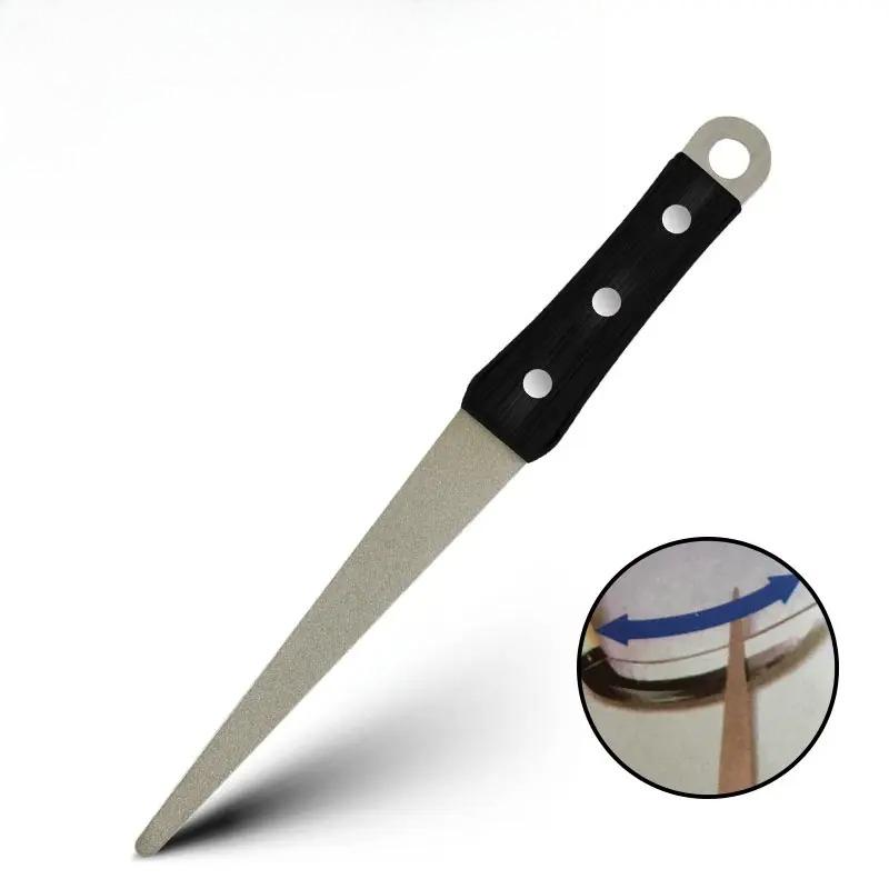 Knife Sharpener Diamond Taper File Sharpener Knife Sharpening Curved Surface for Knife Scissors Honing Bar Kitchen Grinding Tool