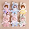 Plush Keychain Pendant Vinyl Face Doll Shape Compact Size Portable Key Chain Bag Decor Key Holder Backpack Ornament