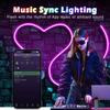 24V RGB LED Strip Light Bluetooth Music Sync Waterproof Flexible Neon Rope Lights with APP Remote Control for Gaming Room Decor