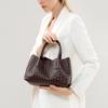 Portable Handmade Cowhide Woven Bag Niche Versatile Style Underarm Casual Fashion Large Capacity Shoulder Tote Bag