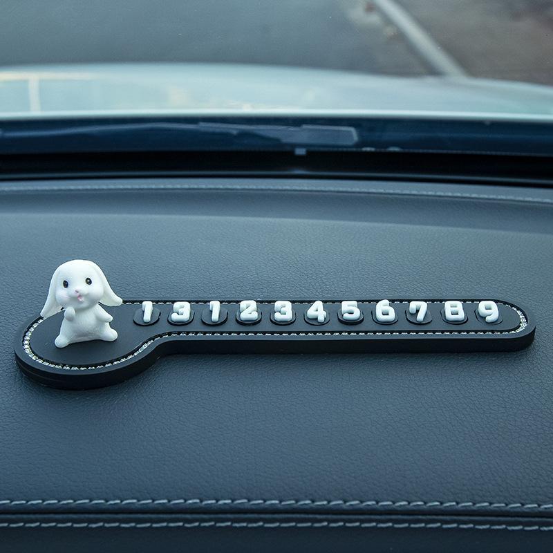 Car Temporary Parking Card Phone Number Card Plate Telephone Number Stop Luminous Parking Aid Garage Car Interior