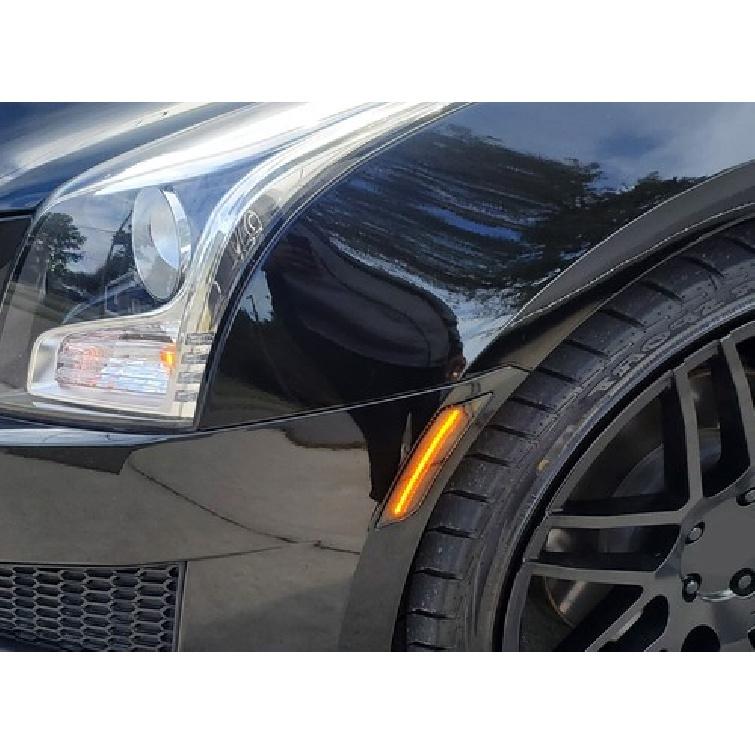 Smoked Lens Amber Full LED Side Marker Light Kit For Cadillac 19-up XT4, 20+ XT6