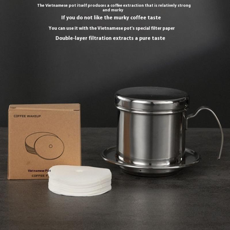 Coffee Filter Small French Press Portable Stainless Steel Vietnamese Coffee Pot For Pour Over Barista Maker Reusable Dripper