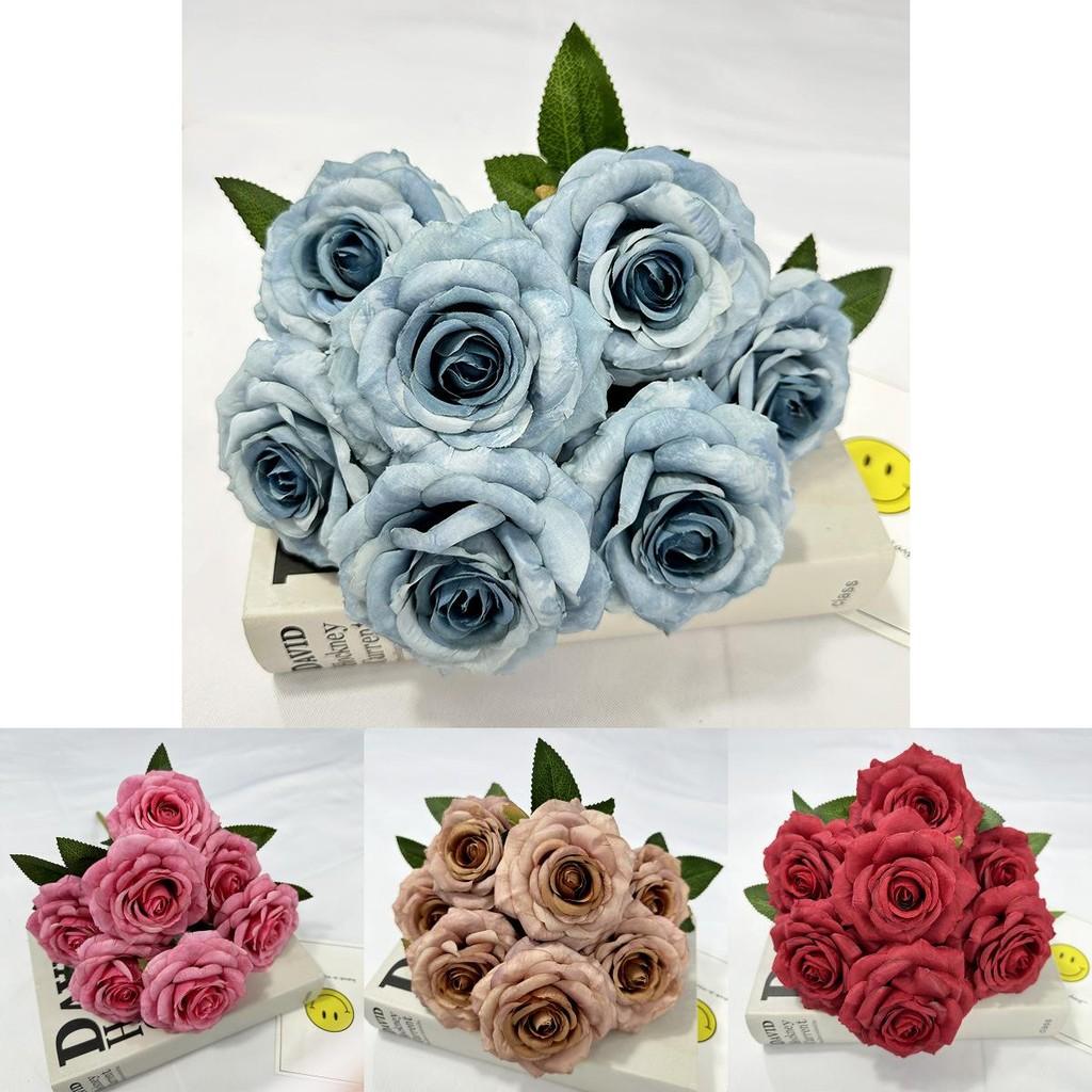 Romantic Rose Artificial Flowers For Wedding And Photography Backdrops