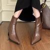 Ladies Shoes 2026 High Quality Back Zipper Women's Boots Fashion Office and Career Sexy Pointed Toe Best Seller Ankle Boots