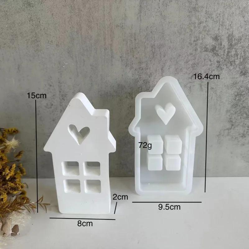 Heart House Star House Silicone Molds Light Heart Concrete Moulds Casting Mold Houses Decoration for Home Resin Mold Casting Mould