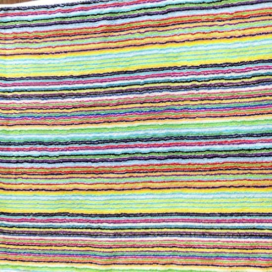 Imabari Leftover Thread, bunt gestreiftes Badetuch, 2er-Set, hergestellt in Imabari, flauschig, schnelle Absorption