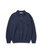 MINIMALPROJECT Button Collar Bulky Knit Mnt113 [Navy]