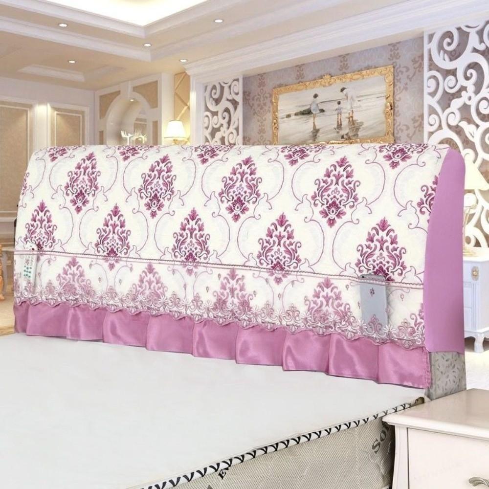 Decorative Bedhead Cover Lace Design Bedside Protector Protective Cover Backrest Cover Apartment