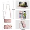 Leaf Zipper Wallet Case for iPhone 17 Pro Max/17 Pro/17 Air/17 E/17, Magnetic Card Holder Crossbody Shockproof PU Leather Cover