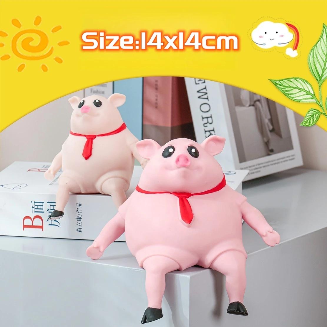 

Сквиши фигурка свиньи Неразрушимые песочные куклы Эластичный антистресс Декомпрессионное резиновое животное Креативная тянущаяся свинья Обезьяна Детская игрушка