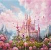 Princess Castle Window Curtains Kids Girls Magic Pink Fantasy World Fairytale Landscape Baby Living Room Bedroom Nursery Made Of Polyester Area Decor