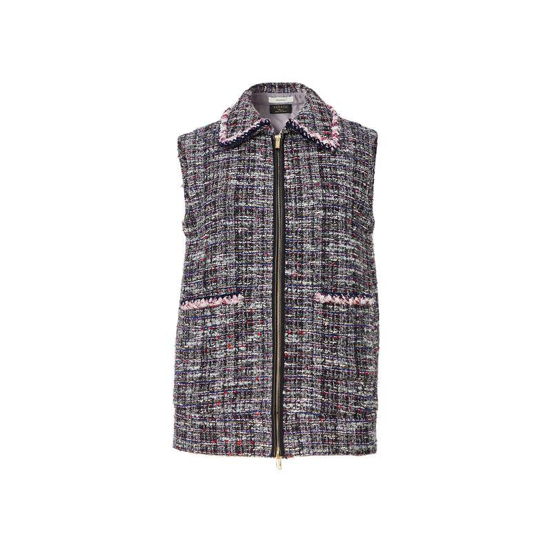 Blacknini Yin Huafu Duleli Garden High Luxury Purple Dream Green Shadow Classic Style Tweed Outwear Pants
