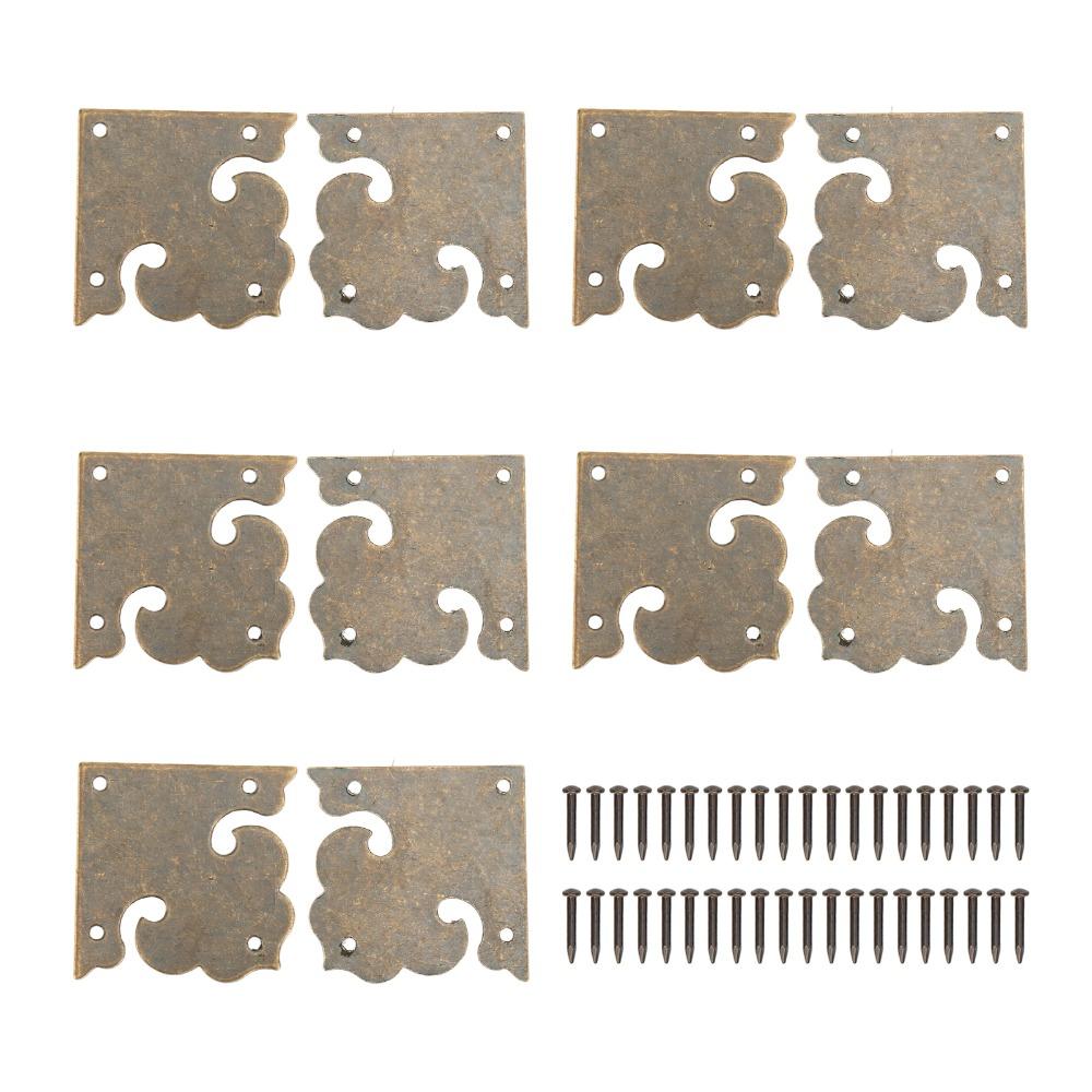 10PCS One Sided Antique Decorative Box Corner Corner Protectors