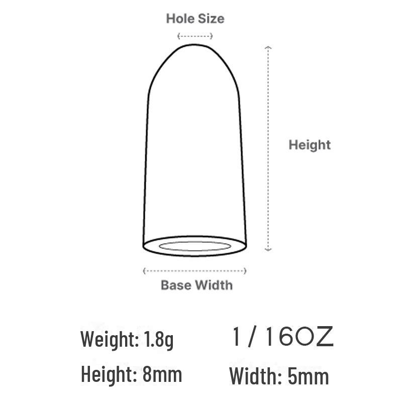 LUREPEAK Tungsten Bullet Sinking Fishing Weight - Anti-Line-Hurt, Long-Distance Casting, Anti-Hang Design