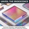 Embellishment Supplies 300/500Pcs Mini Iridescent Acrylic Squares Translucent Holographic Tiles Rainbow Mosaic Pieces Sheets for Art DIY