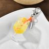 Multifunctional Small Tumbler Keychain with Fruit Charm Pendant Fashion Accessory for Bags and Keys Decoration