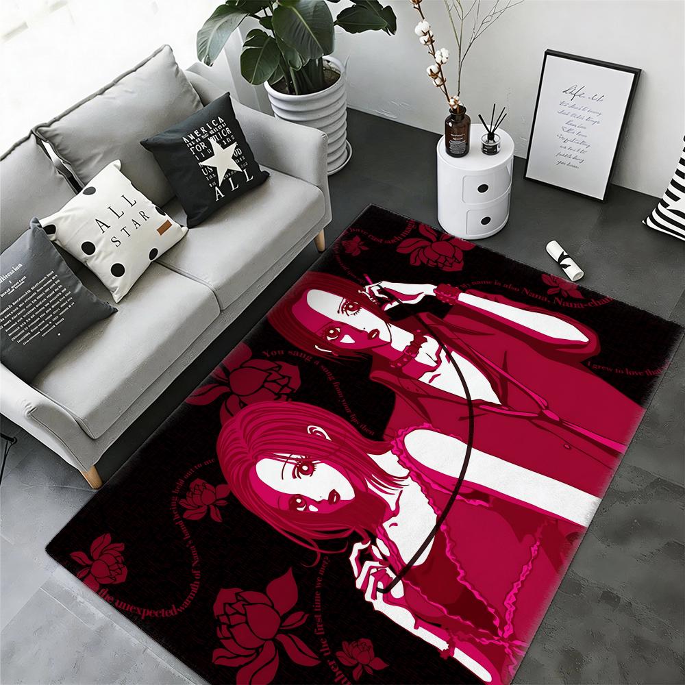 Iconic Manga Anime N-NANAs Floor Mat Soft Thickened Flannel Door Mat Non-Slip Living Room Rug Home Decor