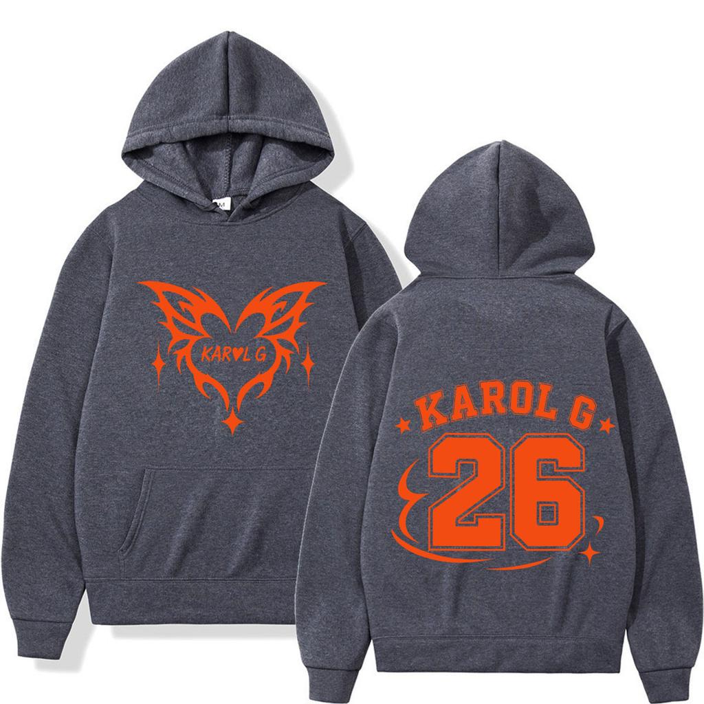 Karol G Tour Print 2026 Hoodie Men Women Fashion Pullover Long Sleeves Loose Casual Hip Hop Oversized Pullover Streetwear