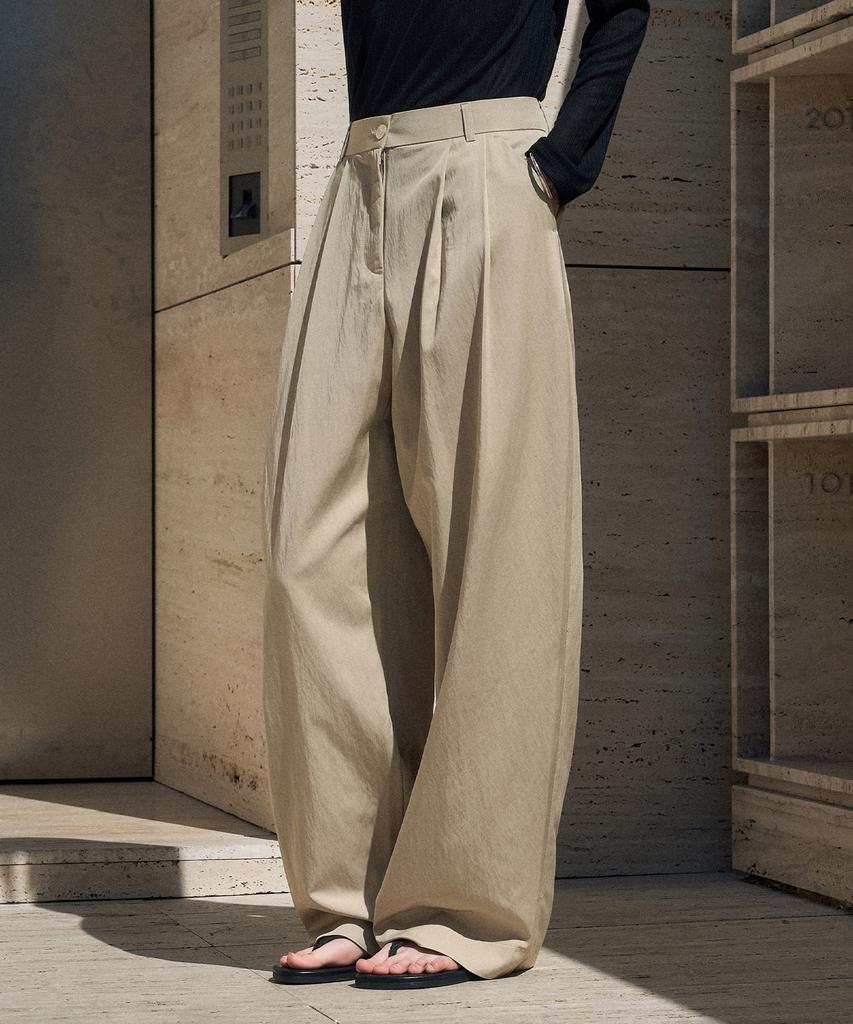 Siyajyu Sipt7197 Boyfit Curved Pants_Beige